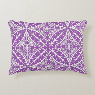 Marokkaanse tegels - violet en wit decoratief kussen