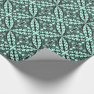 Marokkaanse tegels - waterblauw en zwart cadeaupapier