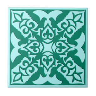 Marokkaanse Tile, Turquoise en Aqua Tegeltje