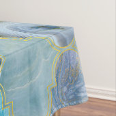 Marokkaanse trellis Blue Mineral Textures Tafelkleed (Voorbeeld)