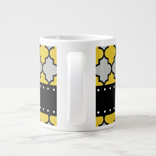 Marokkaanse Trellis, Latticework, Monogram Jumbo Beker (Achterkant)