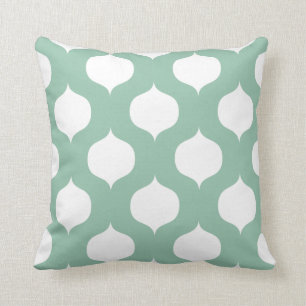 Marokkaanse Trellis Pattern Pillow in Sage Green Kussen