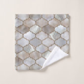 Marokkaanse trellis Pearl en Gold Bad Handdoek (Wasdoekje)