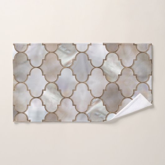 Marokkaanse trellis Pearl en Gold Bad Handdoek (Handdoek)