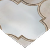 Marokkaanse trellis Pearl en Gold Tafelkleed (Gekanteld)