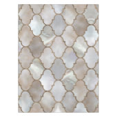 Marokkaanse trellis Pearl en Gold Tafelkleed (Voorkant)