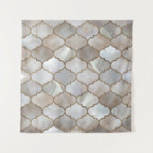 Marokkaanse trellis Pearl en Gold Wandkleed (Voorkant)