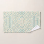 Marokkaanse uienpatroon in gletsjer blauw en crème bad handdoek (Handdoek)