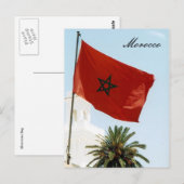 marokkaanse vlag briefkaart (Voorkant / Achterkant)