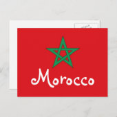 Marokkaanse vlag briefkaart (Voorkant / Achterkant)