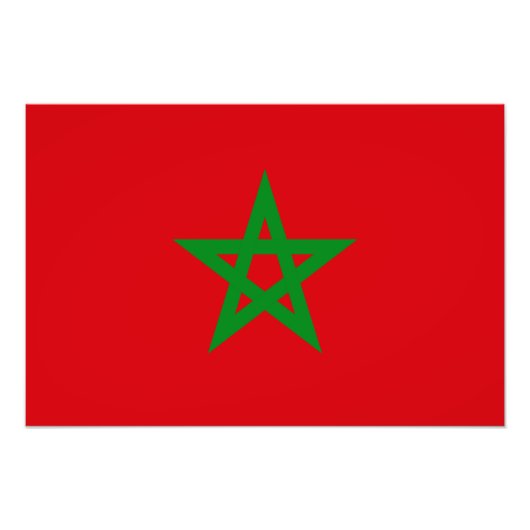 Marokkaanse vlag foto afdruk (Voorkant)