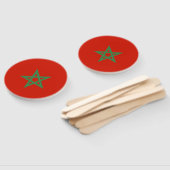 Marokkaanse vlag handwaaier (Niet-gemonteerd)