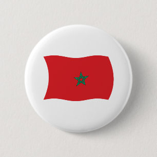 Marokkaanse Vlag Knop Ronde Button 5,7 Cm