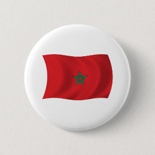 Marokkaanse Vlag Knop Ronde Button 5,7 Cm