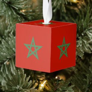 Marokkaanse vlag kubus ornament