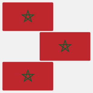 Marokkaanse vlag labels