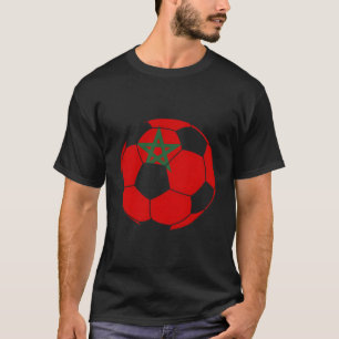 Marokkaanse Vlag Marokkaanse Voetbal Supporter Voo T-shirt