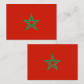 Marokkaanse vlag notitiekaartje (Voorkant / Achterkant)