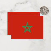 Marokkaanse vlag notitiekaartje (Voorkant / Achterkant in situ)