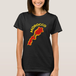 Marokkaanse vlag om het leeuwenteam te steunen in t-shirt