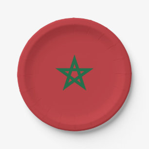 Marokkaanse vlag papieren bordje