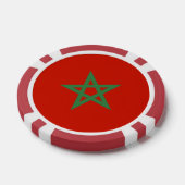 Marokkaanse vlag poker chips (Enkel)