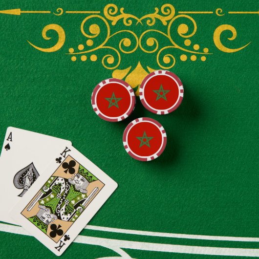 Marokkaanse vlag poker chips (Pokertafel (Stack))