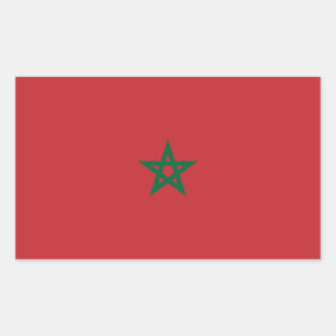 Marokkaanse vlag rechthoekige sticker