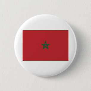 Marokkaanse vlag ronde button 5,7 cm