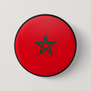 Marokkaanse vlag ronde button 5,7 cm