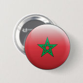 Marokkaanse vlag ronde button 5,7 cm (Voorkant /achterkant)