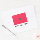 Marokkaanse vlag ronde sticker (Envelop)