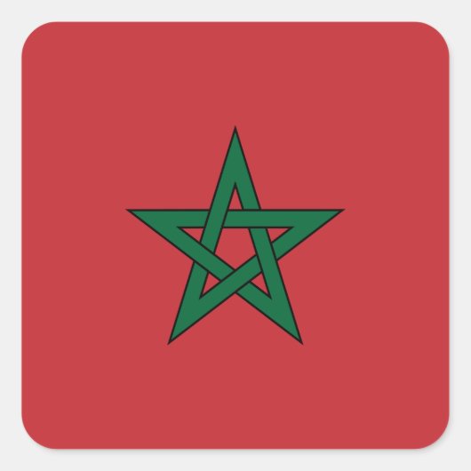 Marokkaanse vlag Sticker (Voorkant)