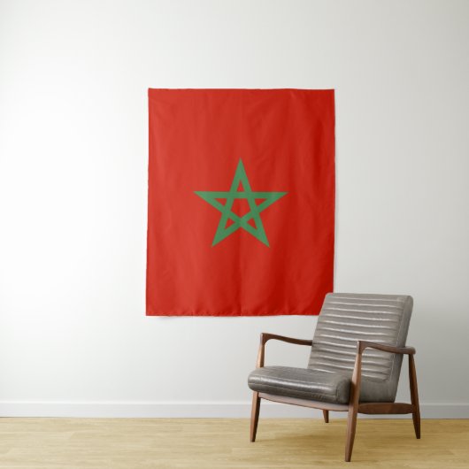 Marokkaanse vlag wandkleed (In situ)