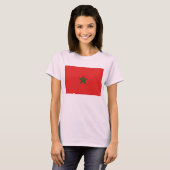 Marokkaanse vlag x kaart T-Shirt (Voorkant volledig)