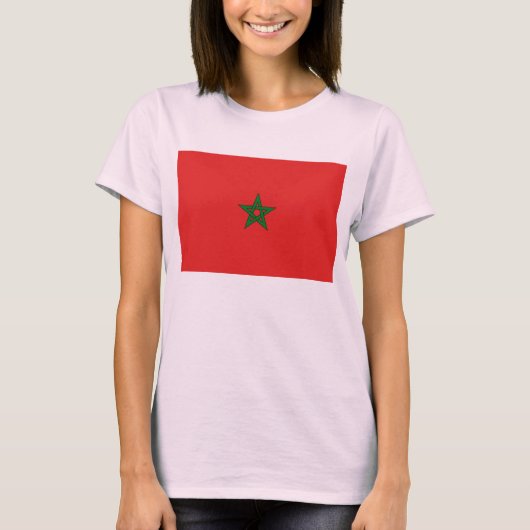 Marokkaanse vlag x kaart T-Shirt (Voorkant)