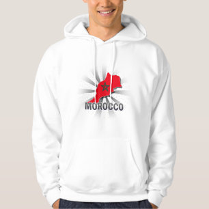 Marokkaanse vlaggenkaart 2.0 hoodie