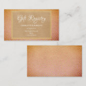 Marokkaanse Woestijn Chic Trouwcadeau Registratie Informatiekaartje (Voorkant / Achterkant)