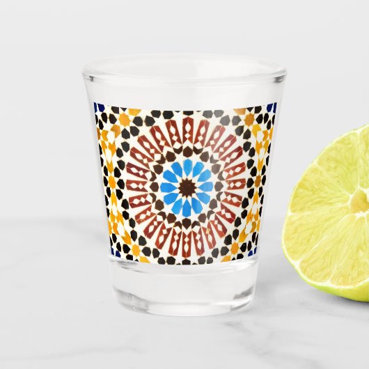 Marokkaanse Zellige Harmonie  Shot Glas (Voorkant)