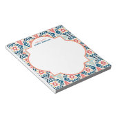 Marokkaanse Zellij Patroon Blauw & Roze Notitieblok (Schuin)