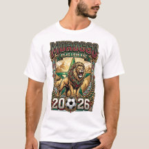 Marokko 2026 Gepersonaliseerd Voetbal Fan T-Shirt