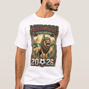 Marokko 2026 Gepersonaliseerd Voetbal Fan T-Shirt