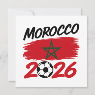 Marokko 2026 Voetbalfan Voetbal Supporter Trots Kaart