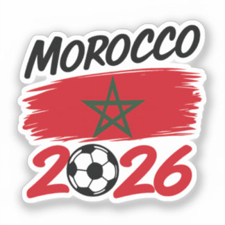 Marokko 2026 Voetbalfan Voetbal Supporter Trots Sticker