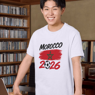 Marokko 2026 Voetbalfan Voetbal Supporter Trots  T-shirt
