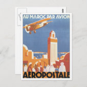  Marokko Aeropostale Mosque Briefkaart (Voorkant / Achterkant)