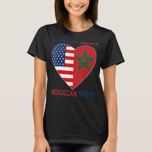 Marokko Amerikaanse vlag Marokkaanse liefde Marokk T-shirt