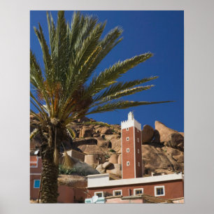 MAROKKO, Anti-Atlas, TAFRAOUTE Area: ADAI, Red Poster