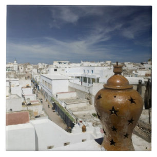 MAROKKO, Atlantische Kust, ESSAOUIRA: Hoge Uitzich Tegeltje