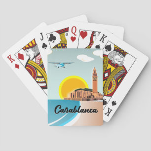 Marokko Casablanca Reizen poster Pokerkaarten